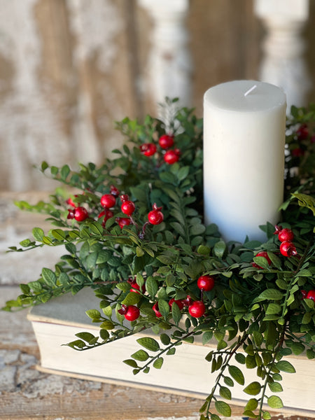 Lively Berry Bough Candle Ring | 16" | SOLD OUT