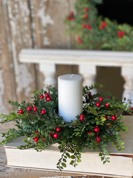 Lively Berry Bough Candle Ring | 16" | SOLD OUT
