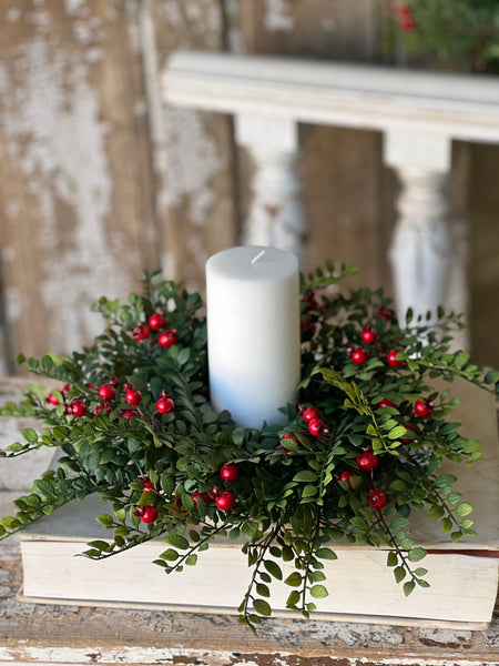 Lively Berry Bough Candle Ring | 16" | SOLD OUT