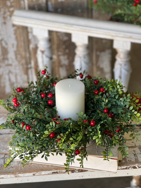 Lively Berry Bough Candle Ring | 22" | SOLD OUT