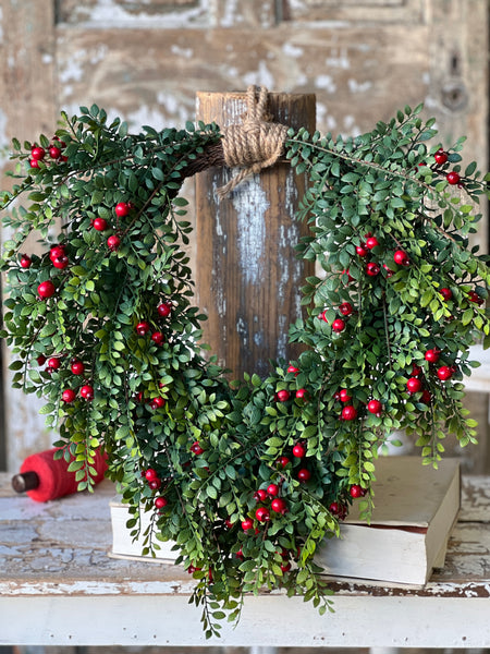 Lively Berry Bough Hanging Wreath | 24" | SOLD OUT