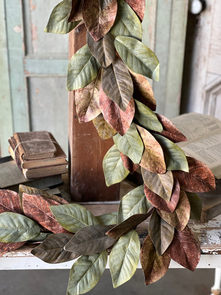 Painterly Magnolia Garland | 6' | NEW CLOSEOUT + CLEAN UP SPECIAL!  From $13.50 - Last 22pcs!