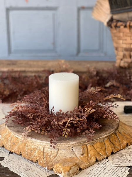 Tattersall Leaves Candle Ring | 16" | SOLD OUT