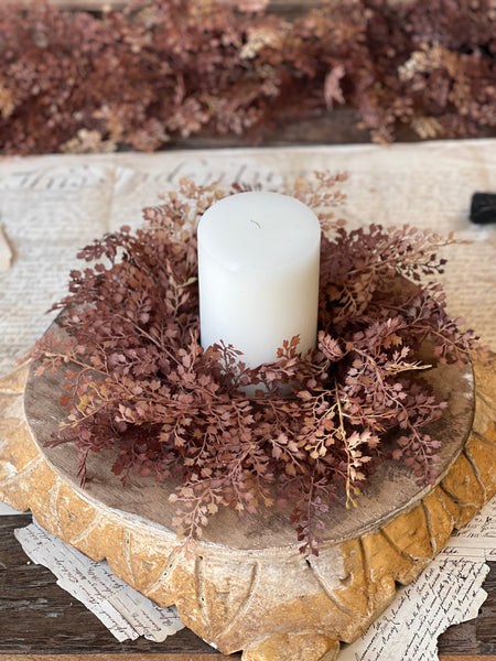 Tattersall Leaves Candle Ring | 16" | SOLD OUT