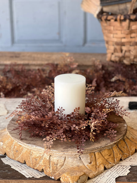 Tattersall Leaves Candle Ring | 16" | SOLD OUT