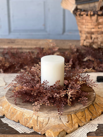 Tattersall Leaves Candle Ring | 16" | SOLD OUT