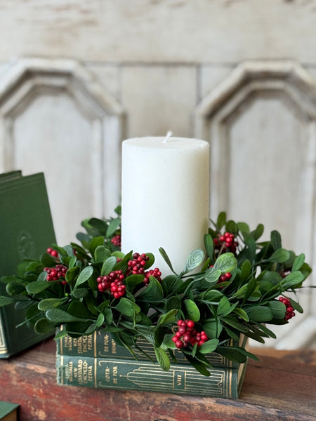 Noelle Greens Candle Ring | 8" | NOT CURRENTLY IN STOCK-New For Holiday 2026!