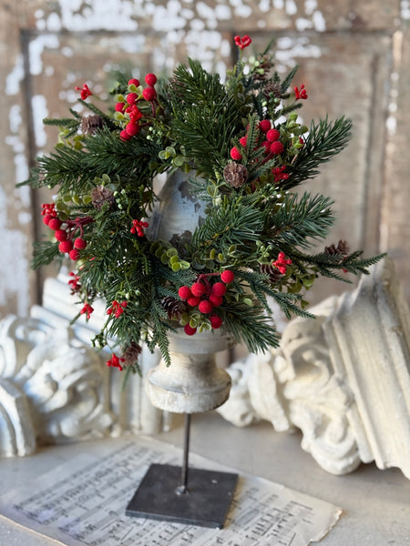 Pineheart Berry Candle Ring | 9" | NOT CURRENTLY IN STOCK-New For Holiday 2026!