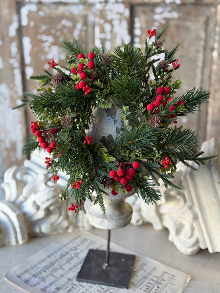 Pineheart Berry Candle Ring | 9" | NOT CURRENTLY IN STOCK-New For Holiday 2026!