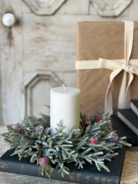Peppermint Frost Candle Ring | 4" (inner) | NOT CURRENTLY IN STOCK-New For Holiday 2026!