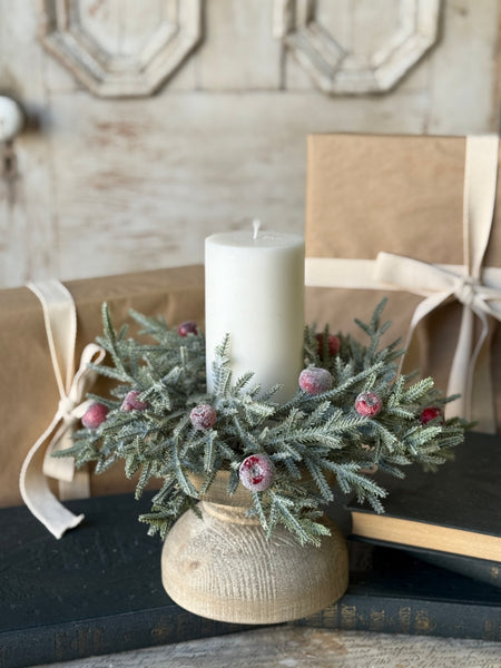 Peppermint Frost Candle Ring | 4" (inner) | NOT CURRENTLY IN STOCK-New For Holiday 2026!