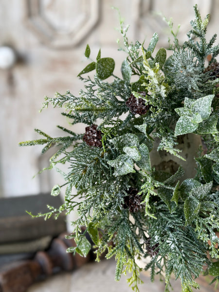 Snowy Cedarcone Candle Ring | 11” | NOT CURRENTLY IN STOCK-New For Holiday 2026!