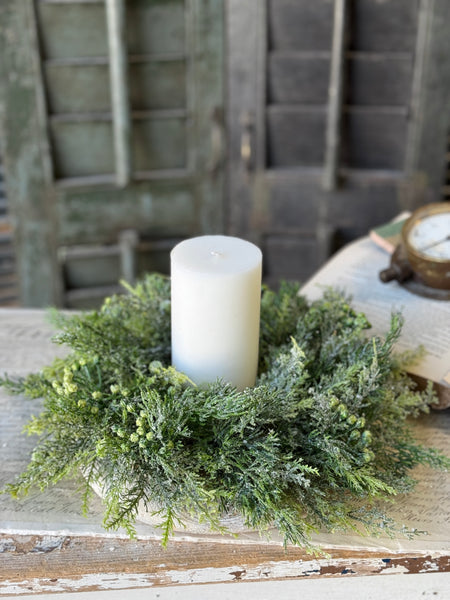 Sparkling Wintergreen Candle Ring | 13” | NOT CURRENTLY IN STOCK-New For Holiday 2026!