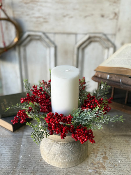 Garnet Grove Cedar Candle Ring | 10” | NOT CURRENTLY IN STOCK-New For Holiday 2026!
