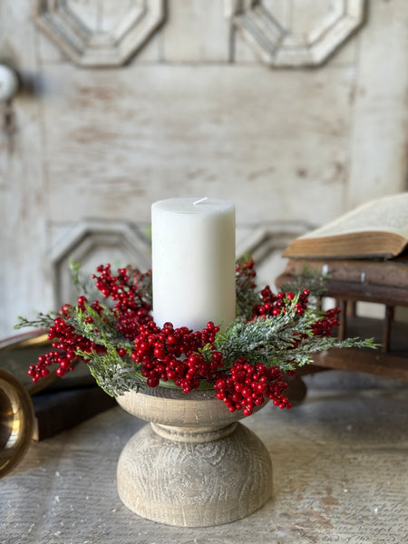 Garnet Grove Cedar Candle Ring | 10” | NOT CURRENTLY IN STOCK-New For Holiday 2026!