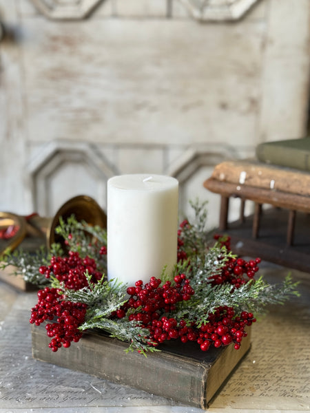 Garnet Grove Cedar Candle Ring | 10” | NOT CURRENTLY IN STOCK-New For Holiday 2026!