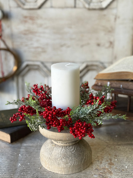 Garnet Grove Cedar Candle Ring | 10” | NOT CURRENTLY IN STOCK-New For Holiday 2026!