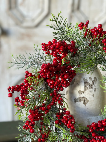 Garnet Grove Cedar Candle Ring | 12” | NOT CURRENTLY IN STOCK-New For Holiday 2026!