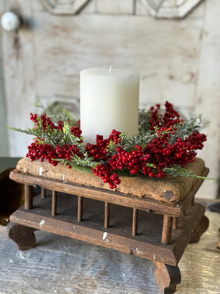 Garnet Grove Cedar Candle Ring | 12” | NOT CURRENTLY IN STOCK-New For Holiday 2026!