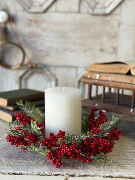 Garnet Grove Cedar Candle Ring | 12” | NOT CURRENTLY IN STOCK-New For Holiday 2026!