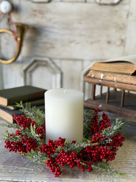 Garnet Grove Cedar Candle Ring | 12” | NOT CURRENTLY IN STOCK-New For Holiday 2026!