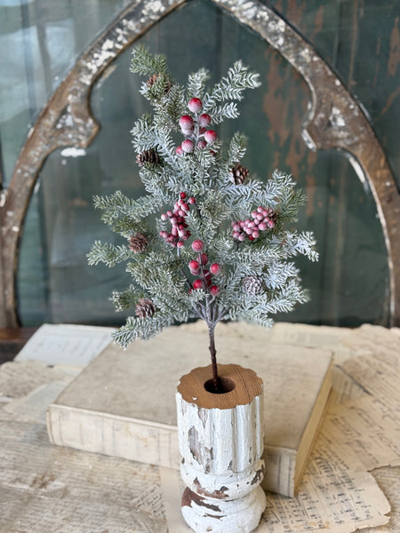 Snowspell Fir Spray | 25" | NOT CURRENTLY IN STOCK-New For Holiday 2026!