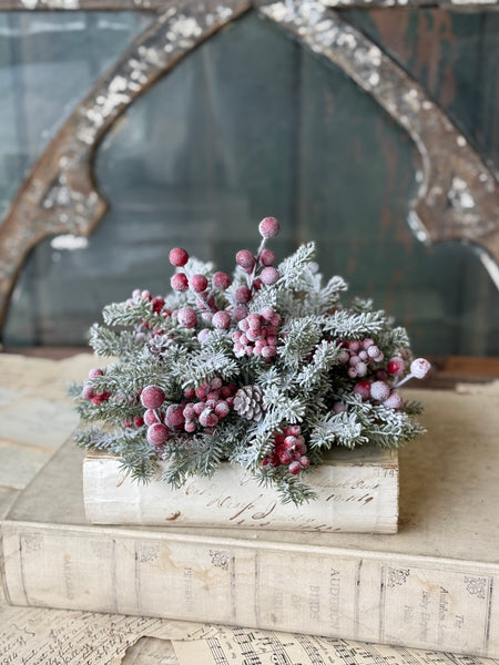 Snowspell Fir Half Sphere | 11" | NOT CURRENTLY IN STOCK-New For Holiday 2026!