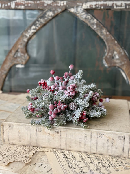 Snowspell Fir Half Sphere | 11" | NOT CURRENTLY IN STOCK-New For Holiday 2026!