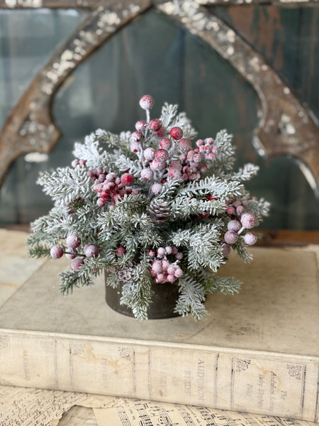 Snowspell Fir Half Sphere | 11" | NOT CURRENTLY IN STOCK-New For Holiday 2026!