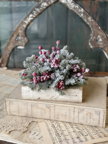 Snowspell Fir Half Sphere | 11" | NOT CURRENTLY IN STOCK-New For Holiday 2026!