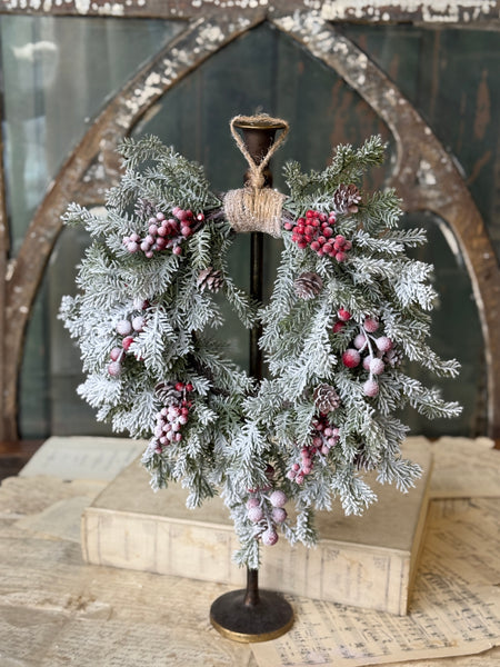Snowspell Fir Hanging Wreath | 15" | NOT CURRENTLY IN STOCK-New For Holiday 2026!