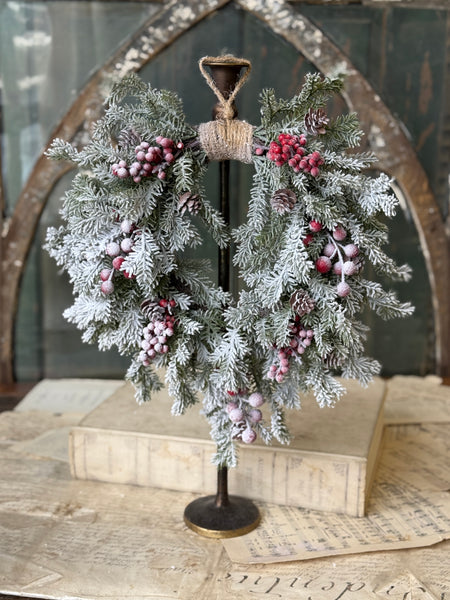 Snowspell Fir Hanging Wreath | 15" | NOT CURRENTLY IN STOCK-New For Holiday 2026!