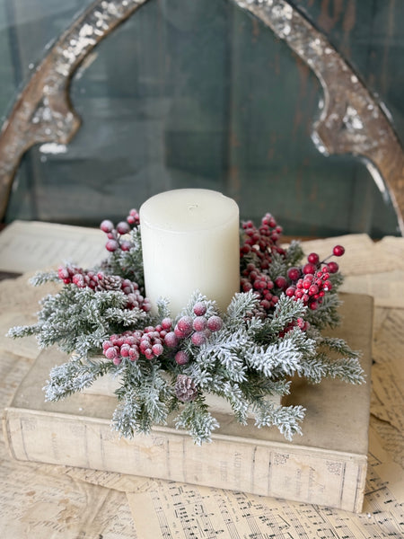 Snowspell Fir Candle Ring | 15” | NOT CURRENTLY IN STOCK-New For Holiday 2026!