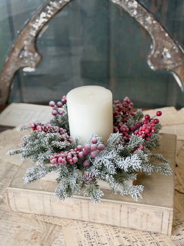 Snowspell Fir Candle Ring | 15” | NOT CURRENTLY IN STOCK-New For Holiday 2026!