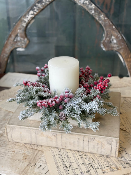 Snowspell Fir Candle Ring | 15” | NOT CURRENTLY IN STOCK-New For Holiday 2026!