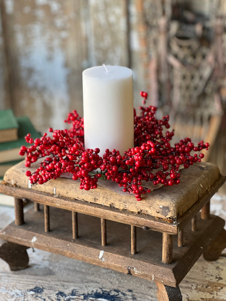 Winter Berry Candle Ring | 10" | SOLD OUT