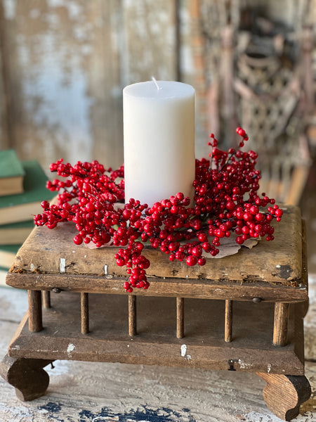 Winter Berry Candle Ring | 10" | SOLD OUT