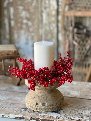 Winter Berry Candle Ring | 10" | SOLD OUT