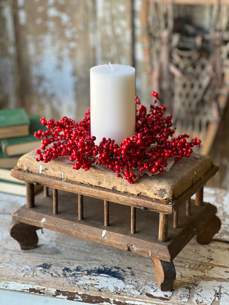 Winter Berry Candle Ring | 10" | SOLD OUT