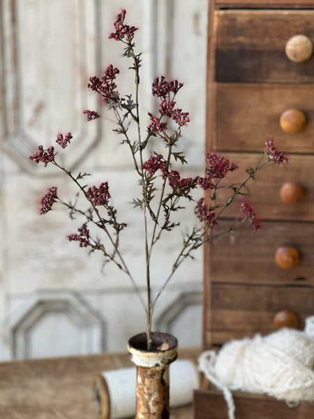 Boucle Berry Spray | 28" | Merlot