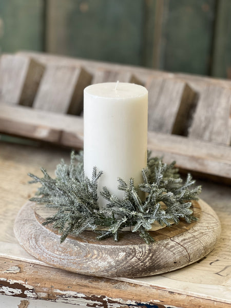 Snowslip Pine Candle Ring | 6"