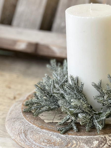 Snowslip Pine Candle Ring | 6"