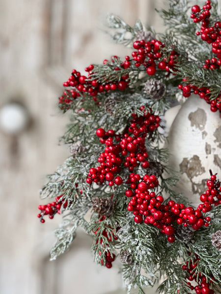 Winterberry Charm Candle Ring | 14" | SOLD OUT