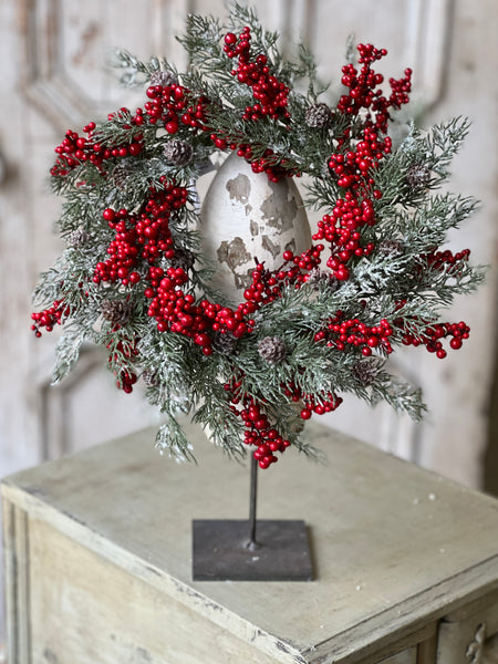 Winterberry Charm Candle Ring | 14" | SOLD OUT