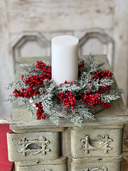 Winterberry Charm Candle Ring | 11" | SOLD OUT