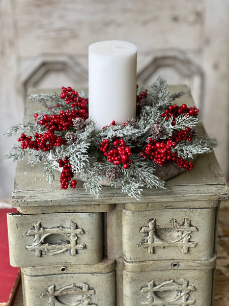 Winterberry Charm Candle Ring | 11" | SOLD OUT