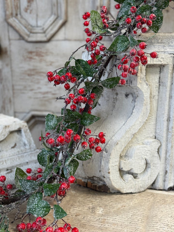 Snow Blaze Berry Garland | 6' | NOT CURRENTLY IN STOCK-New For Holiday 2026!
