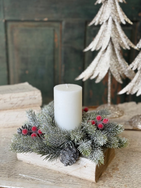 Frostwhisper Fir Candle Ring | 10” | NOT CURRENTLY IN STOCK-New For Holiday 2026!