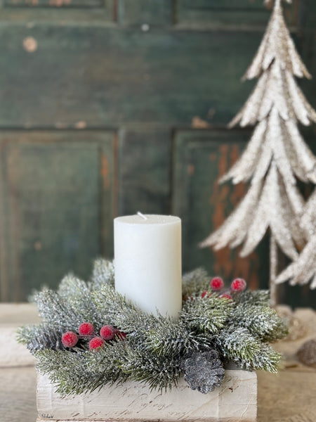 Frostwhisper Fir Candle Ring | 10” | NOT CURRENTLY IN STOCK-New For Holiday 2026!