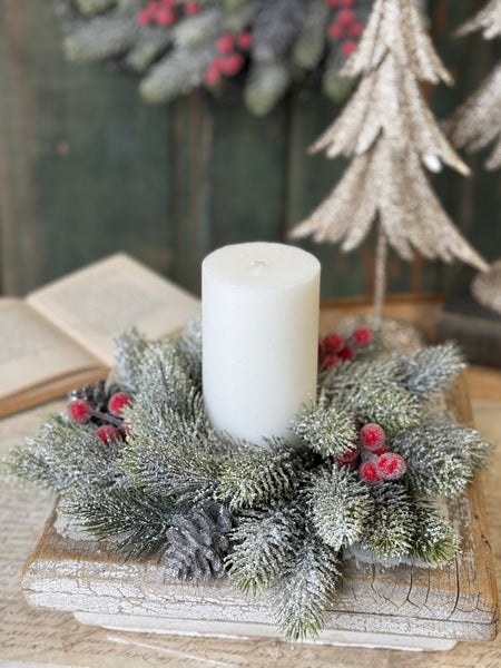 Frostwhisper Fir Candle Ring | 10” | NOT CURRENTLY IN STOCK-New For Holiday 2026!